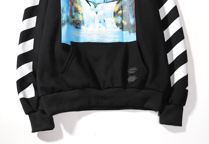 Худи Off White Waterfall Logo Label "Black" фото № 5