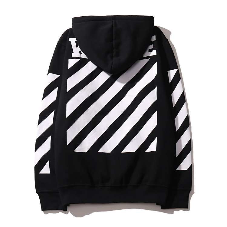 Худи OFF WHITE Diagonal Stripes WHITE "Black" фото № 2