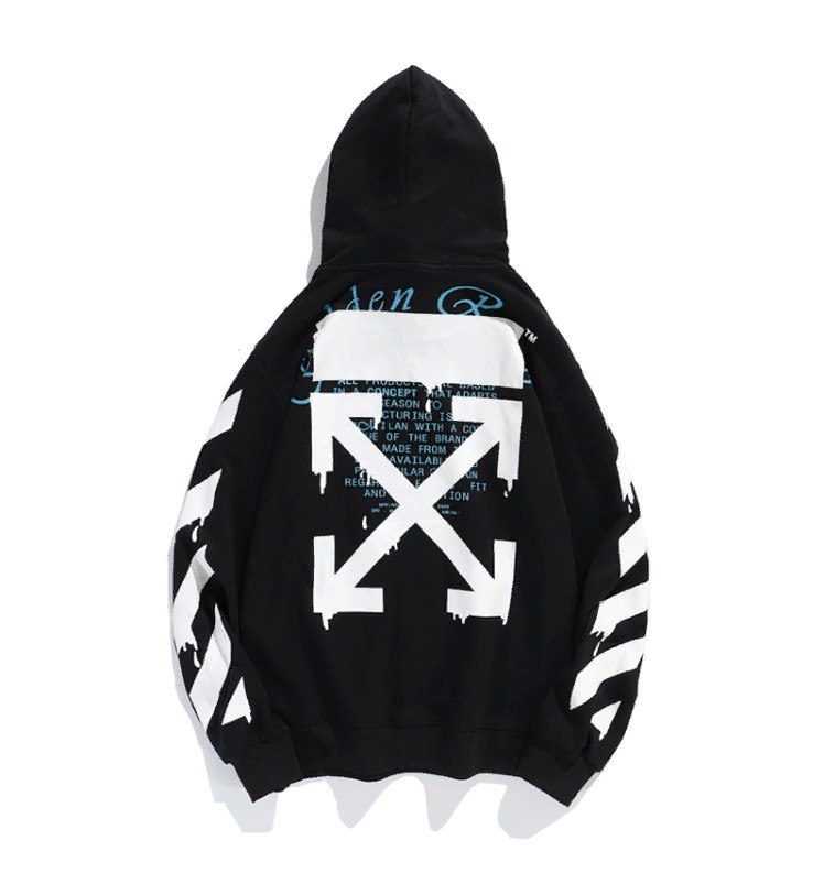 Худи Off White Paint Graffiti "Black" фото № 2