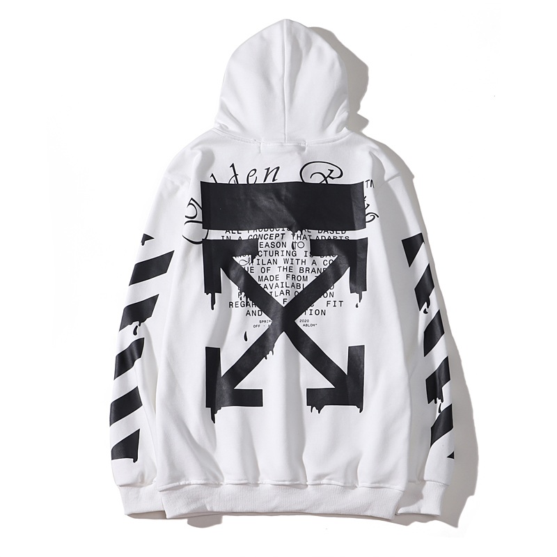 Худи Off White Water Drop Graffiti Arrow "White" фото № 2