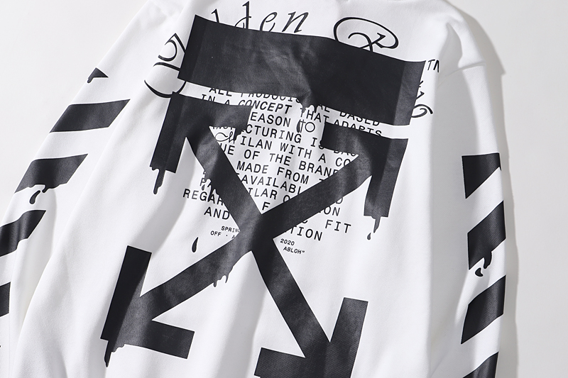 Худи Off White Water Drop Graffiti Arrow "White" фото № 4