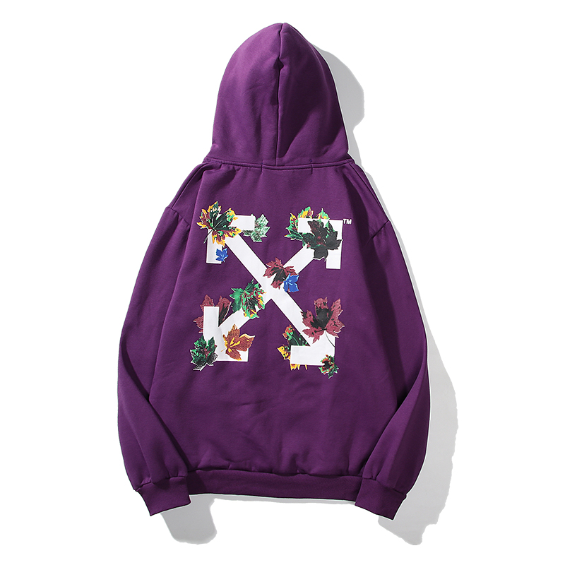 Худи Off White Maple Leaf "Purple" фото № 2