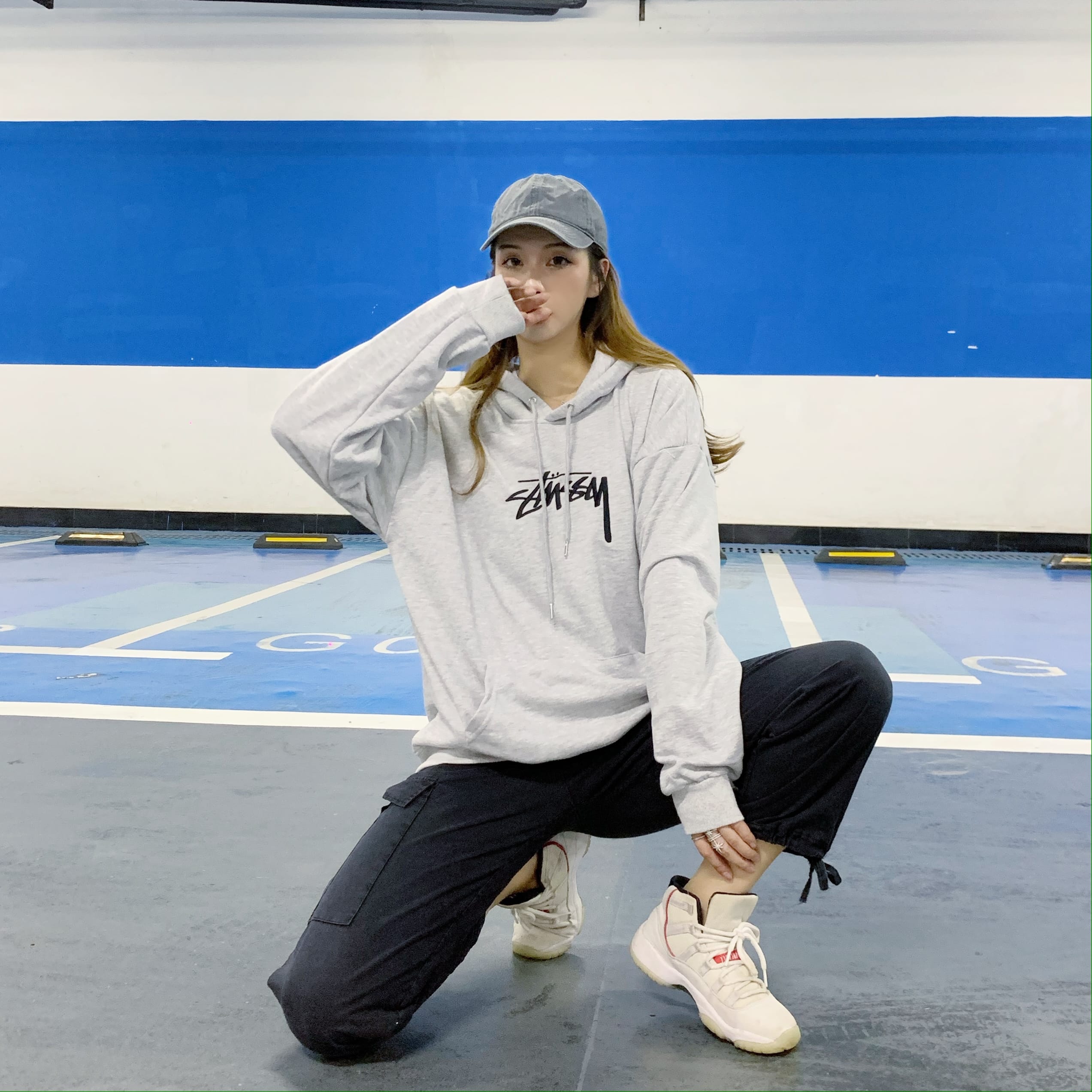 Худи Stussy Embroidery Brand "Gray" фото № 4