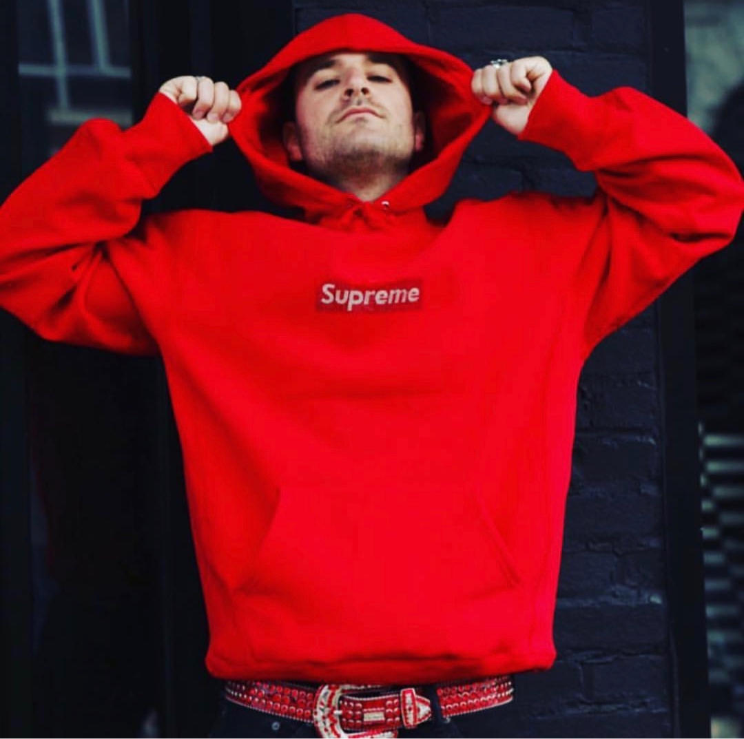Худи Supreme x Swarovski Box Logo "Red" фото № 4