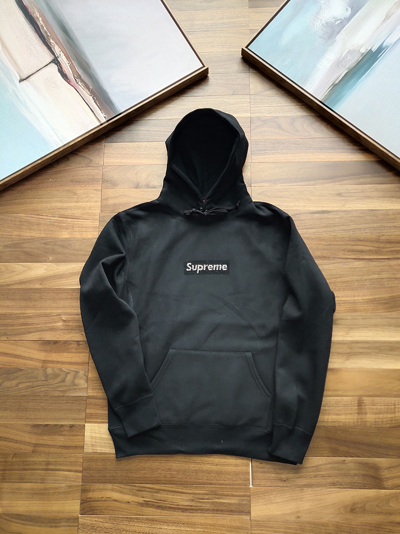 Худи Supreme x Swarovski Box Logo "Black" фото № 2