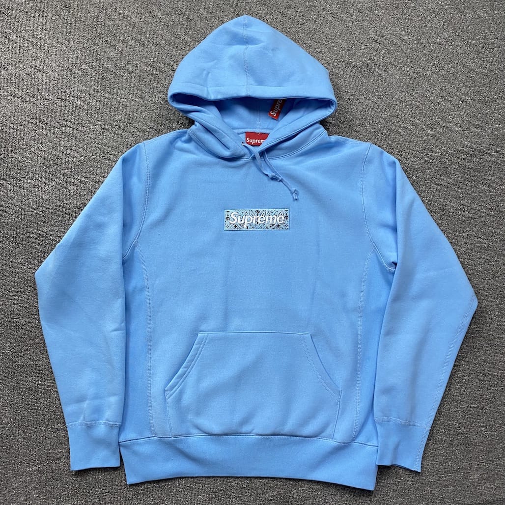Худи Supreme Bandana Box Logo Hooded "Light Blue" фото № 2