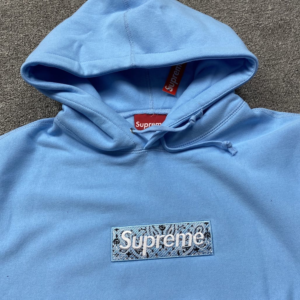 Худи Supreme Bandana Box Logo Hooded "Light Blue" фото № 3