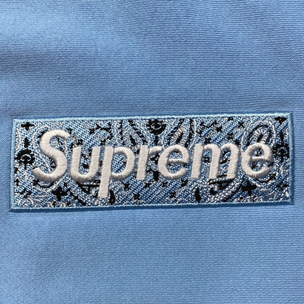 Худи Supreme Bandana Box Logo Hooded "Light Blue" фото № 4
