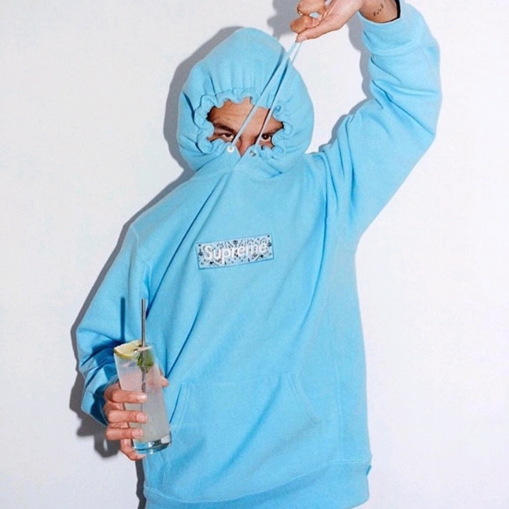 Худи Supreme Bandana Box Logo Hooded "Light Blue" фото № 6
