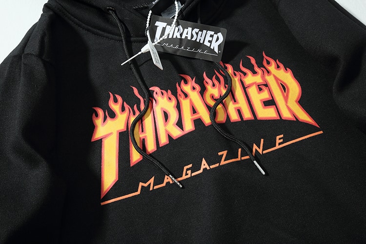 Худи Thrasher Flames "Black" фото № 3