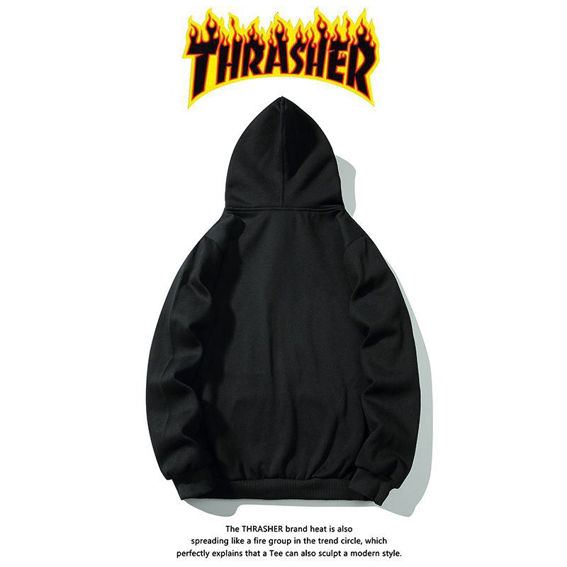 Худи Thrasher Flames "Black" фото № 8