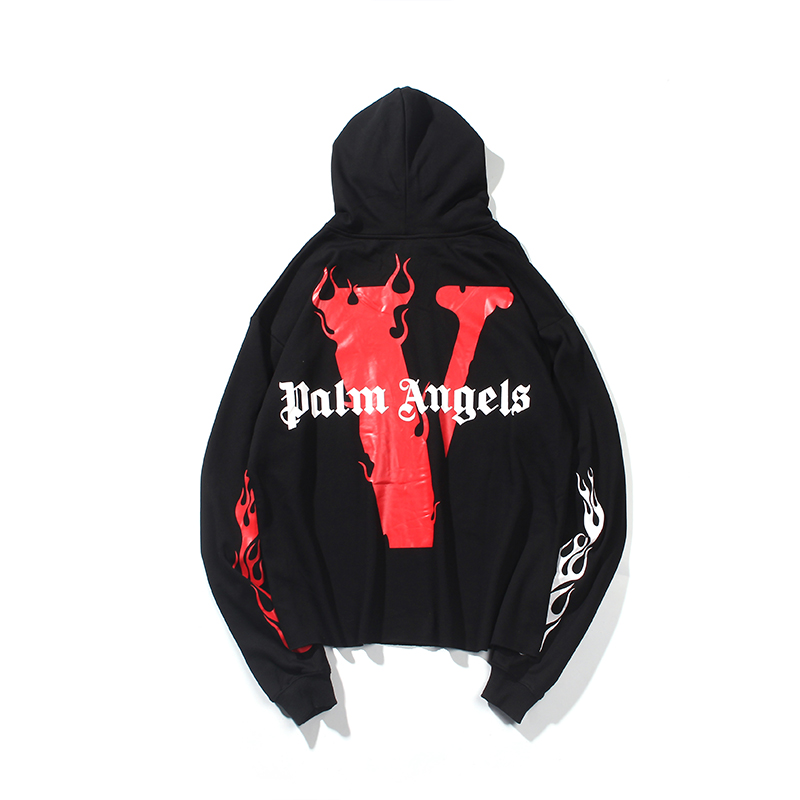 Худи Vlone x Palm Angels "Black/Red" фото № 2