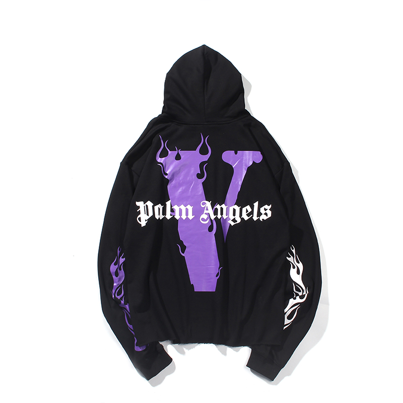 Худи Vlone x Palm Angels "Black/Violet" фото № 6