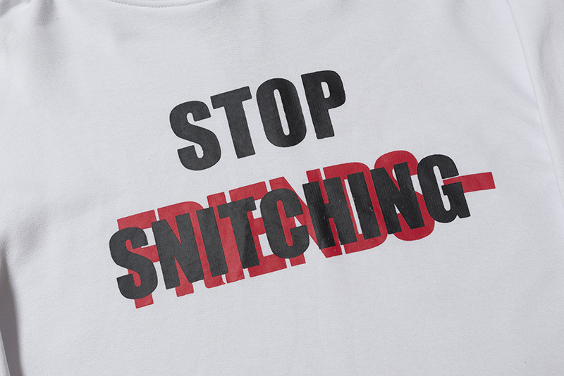 Худи VLONE Stop Snitching "White" фото № 3