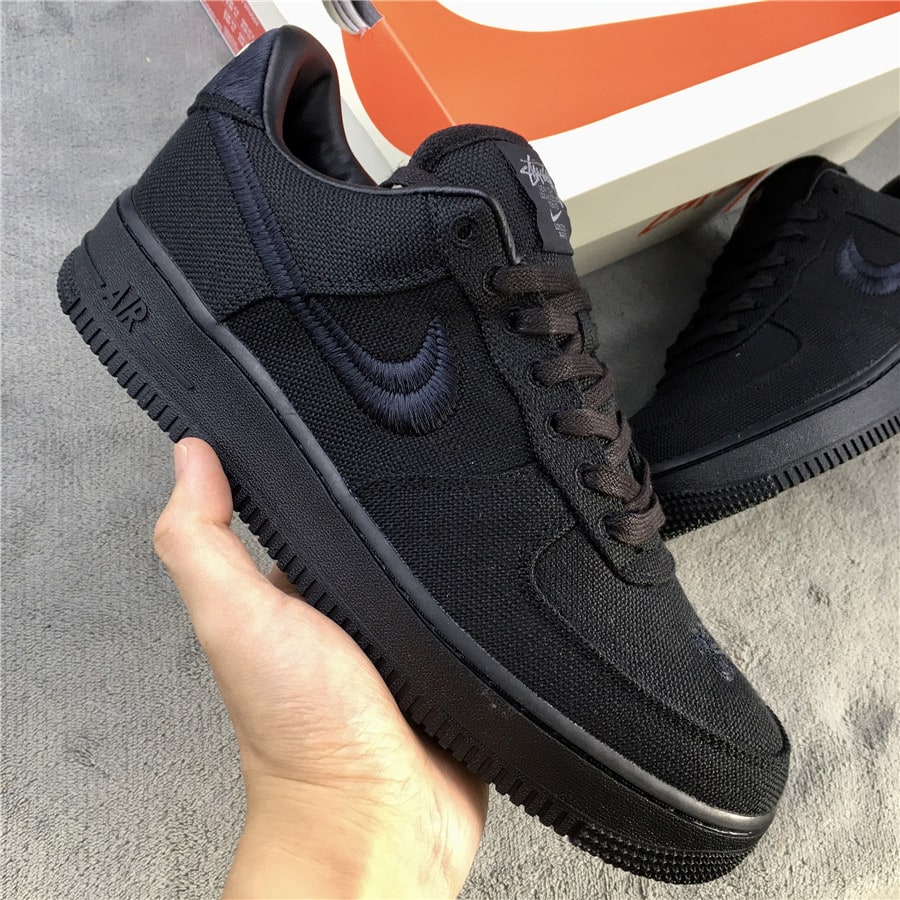 Stussy x Nike Air Force 1 Low "Black" фото № 2