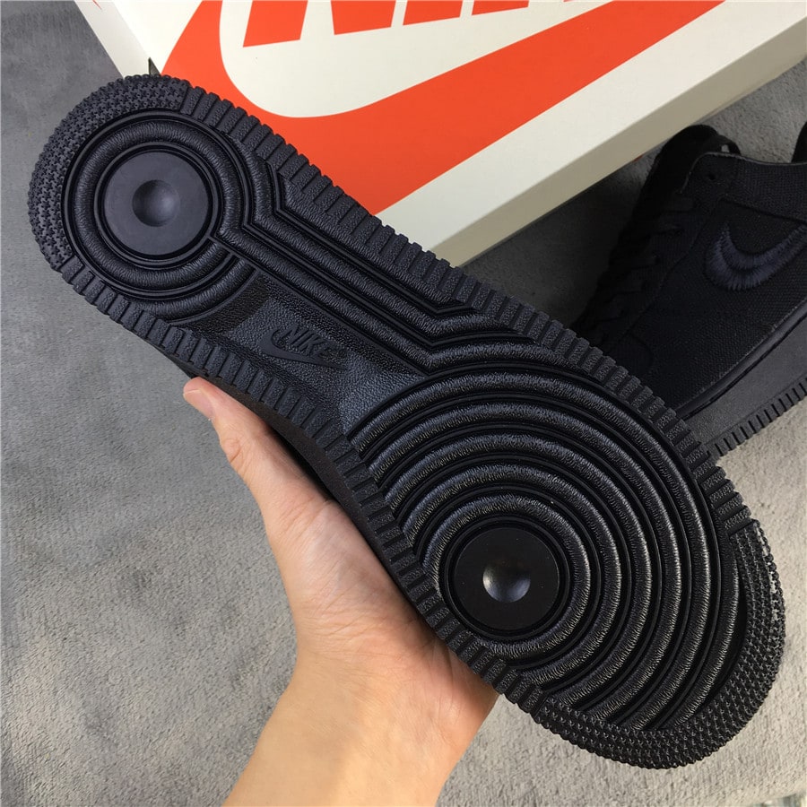 Stussy x Nike Air Force 1 Low "Black" фото № 7