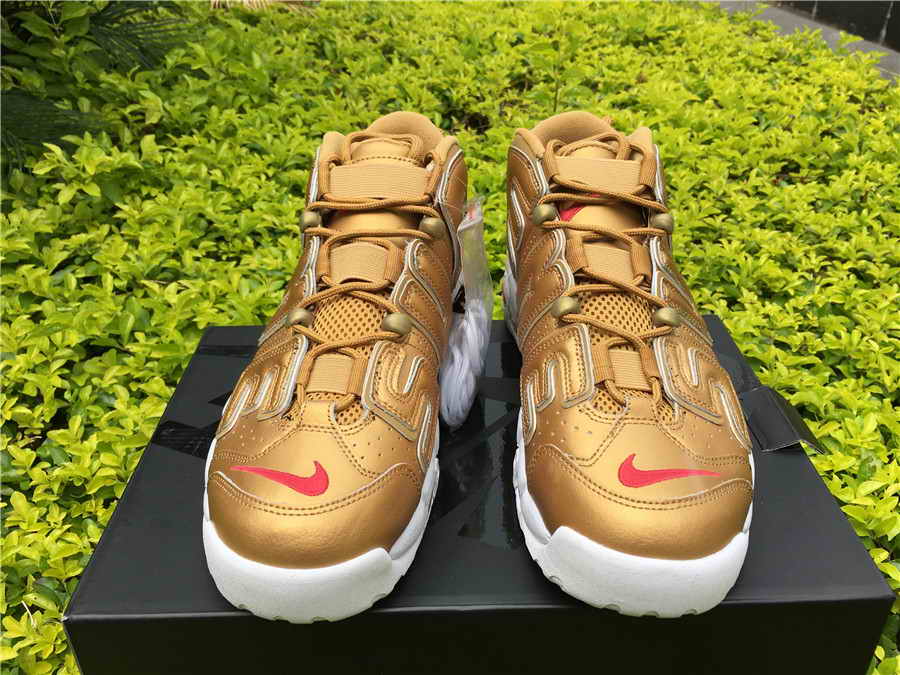 Supreme x Nike Air More Uptempo "Gold" фото № 4
