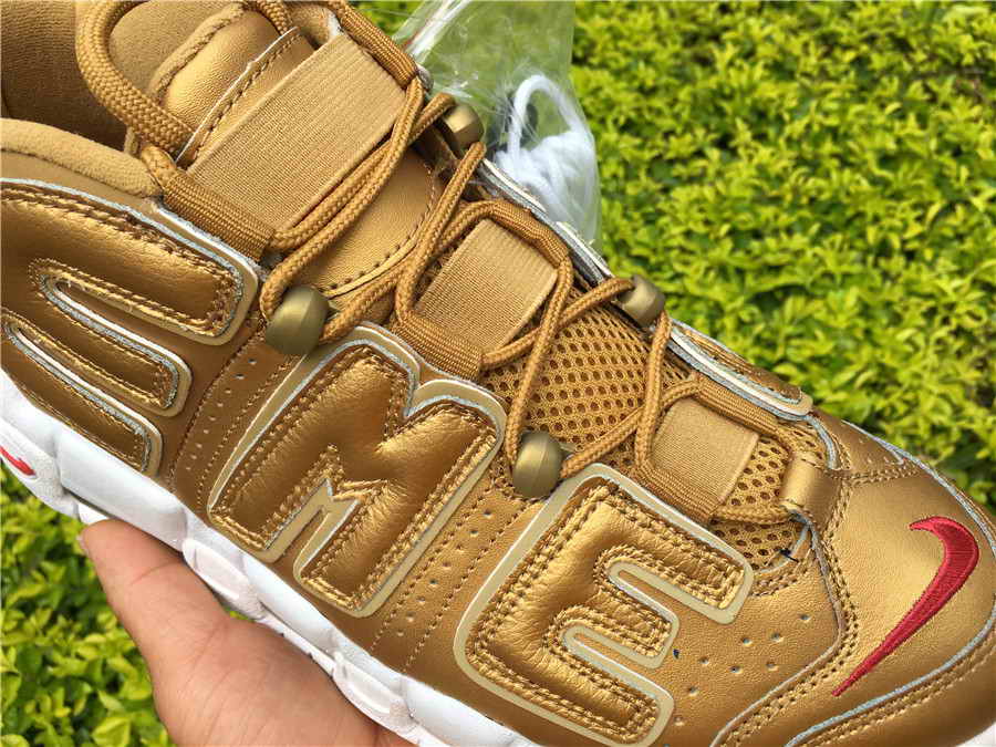 Supreme x Nike Air More Uptempo "Gold" фото № 5