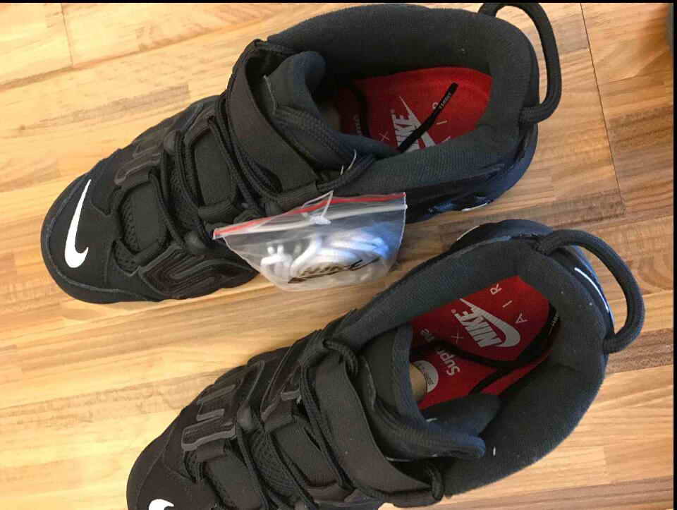 Supreme x Nike Air More Uptempo "Black" фото № 4