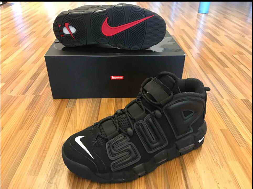 Supreme x Nike Air More Uptempo "Black" фото № 5