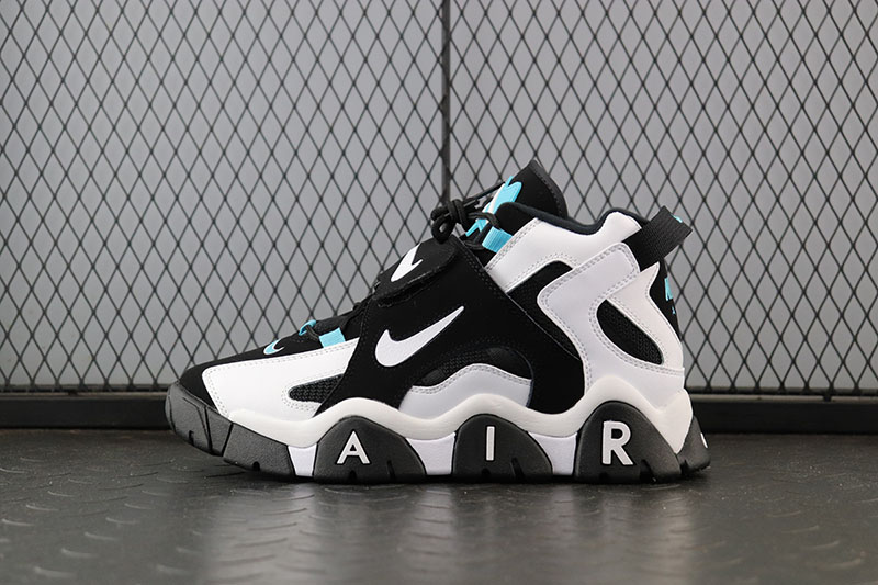 Nike Air Barrage Mid "Black White Aqua" фото № 2