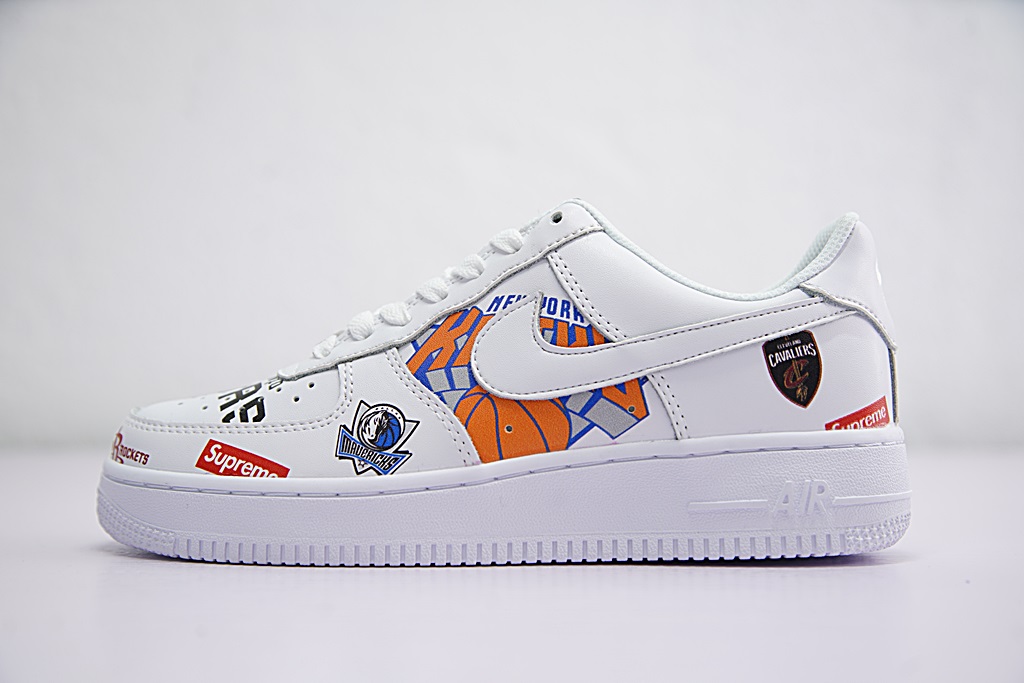 Supreme x NBA x Nike Air Force 1 Low "White" фото № 2
