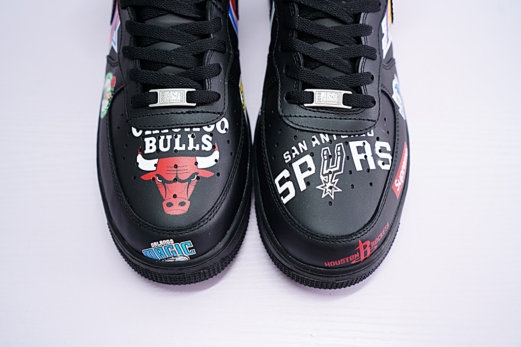 Supreme x Nike Air Force 1 NBA "Black" фото № 6