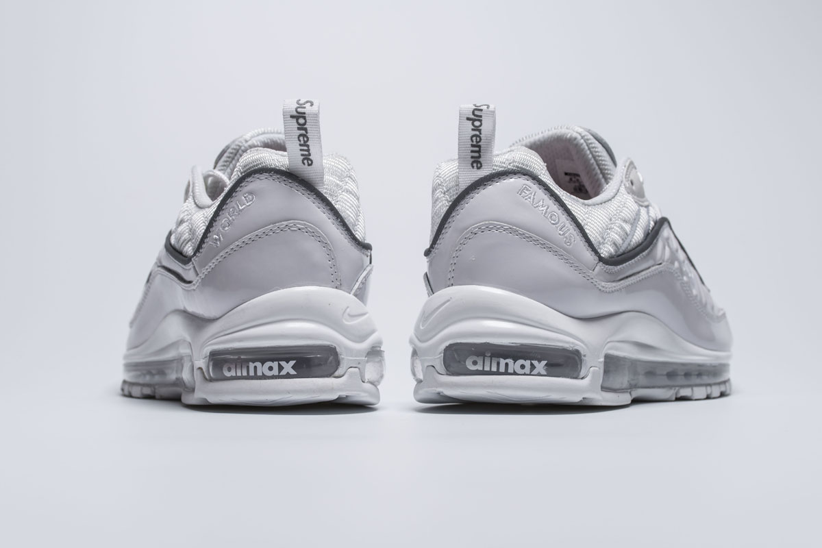 Supreme x Air Max 98 "White Reflect Silver" фото № 3
