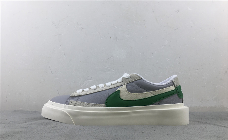 Sacai x Nike Blazer Low "Grey Green/Varsity White" фото № 3