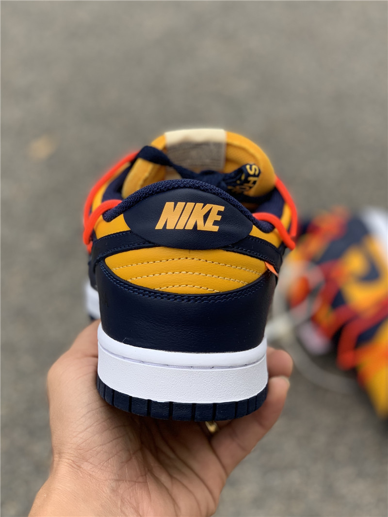 Off White x Nike Dunk Low "University Gold" фото № 6