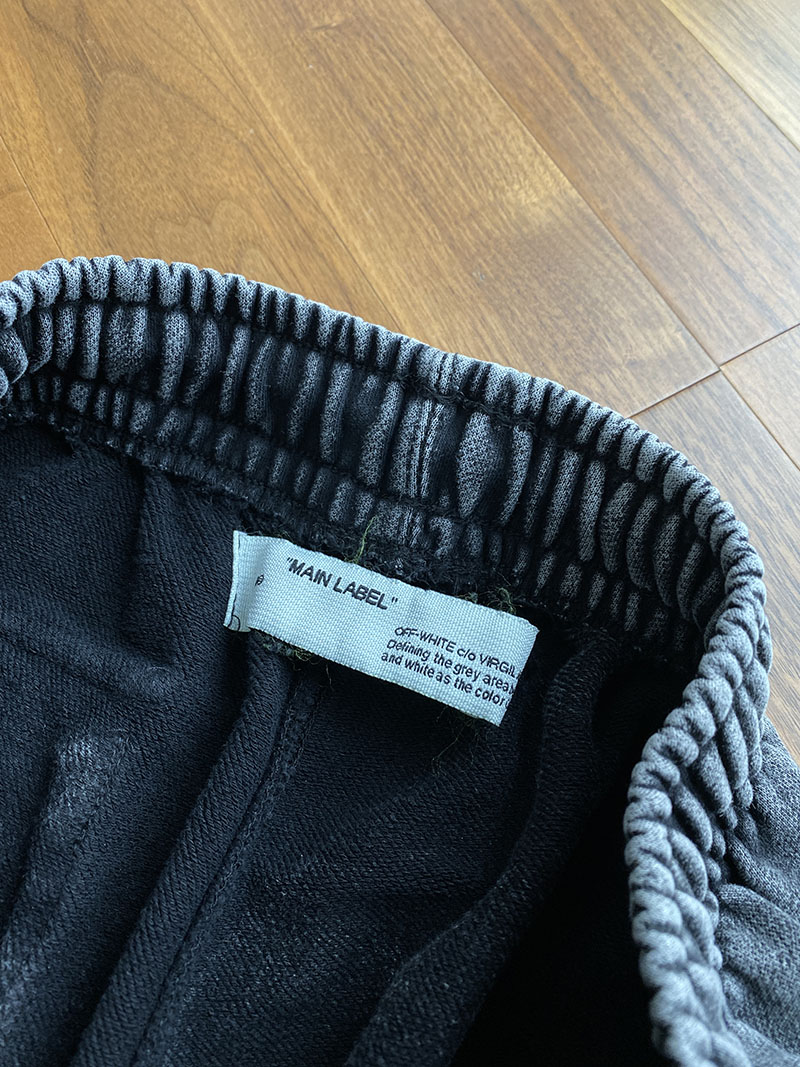 Штаны Off White Blue Logo "Gray" фото № 9