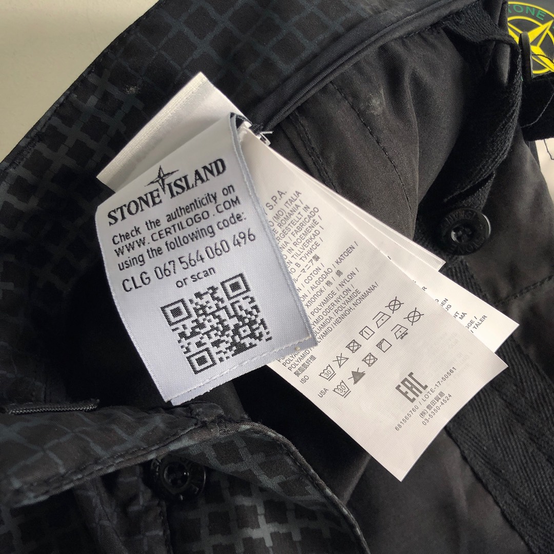 Штаны Stone Island Grid "Black" фото № 5