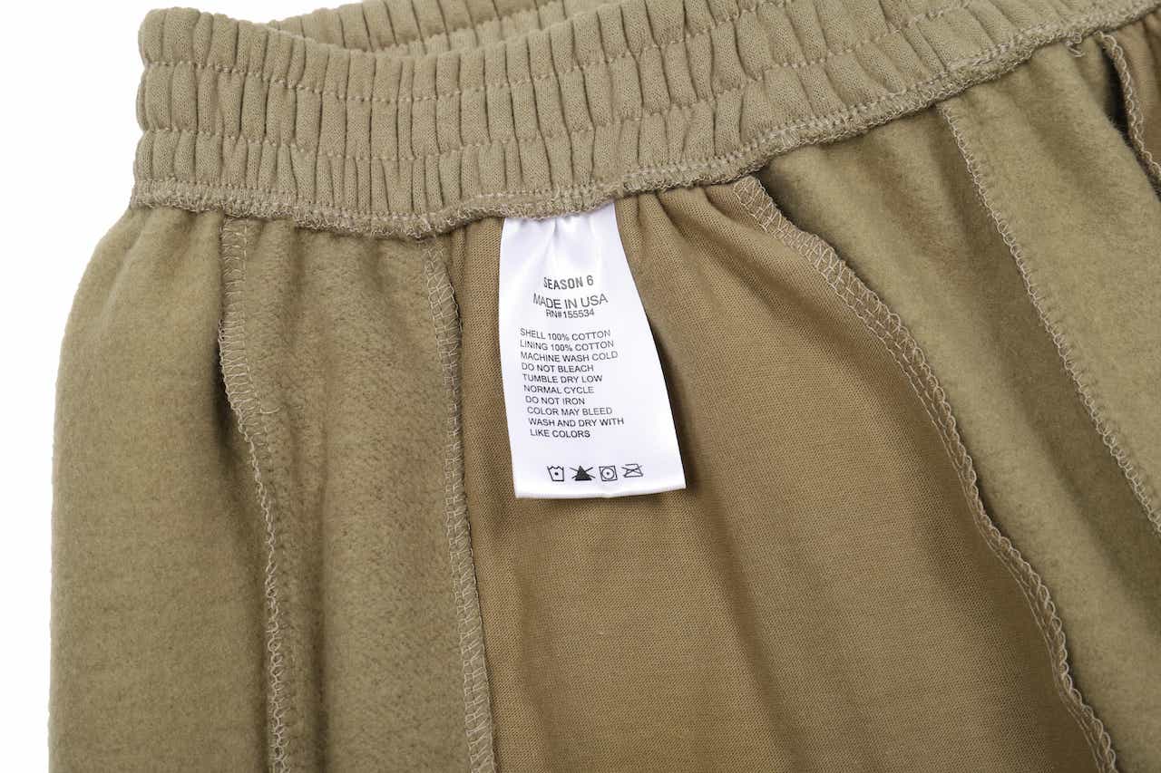 Штаны Yeezy Season 6 Fleece With Pocket "Beige" фото № 4