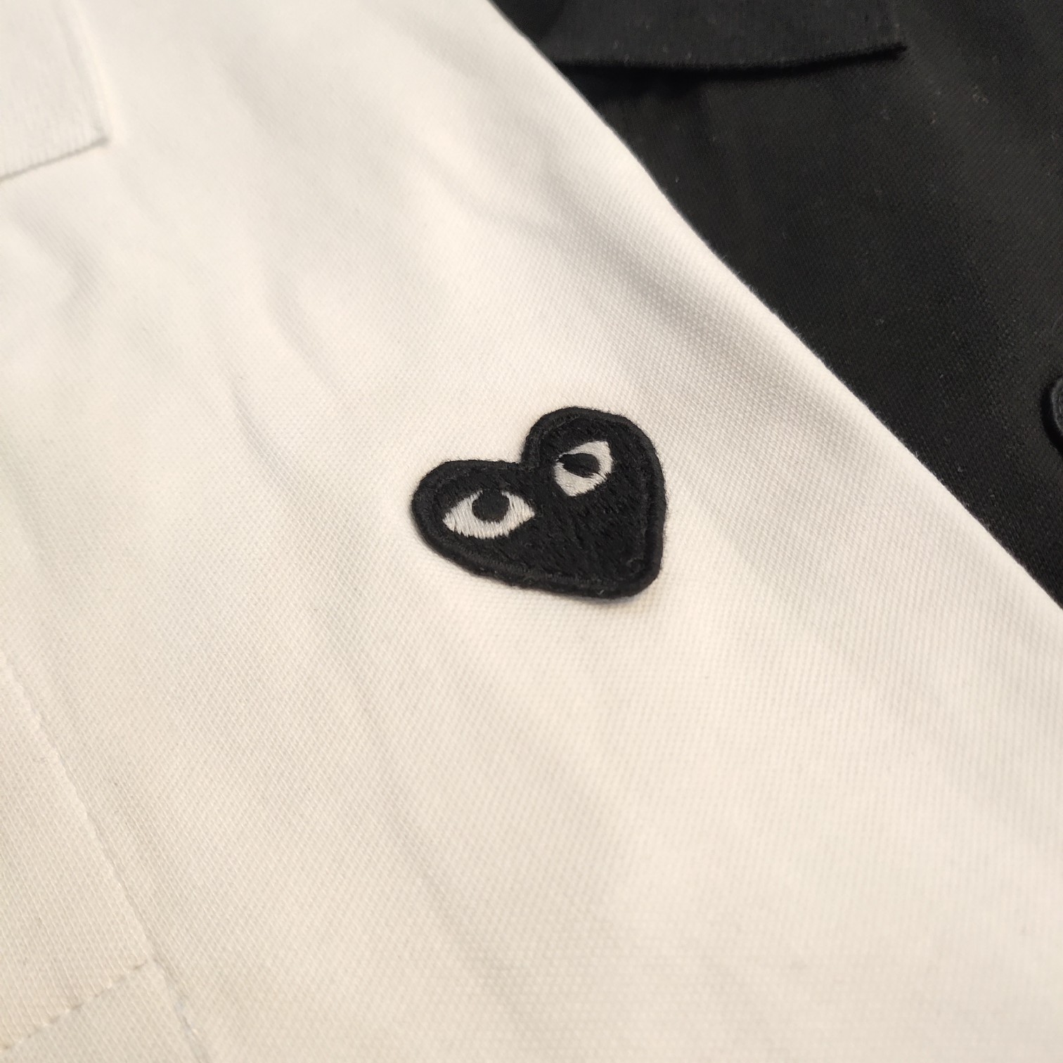 Поло Comme des Garcons PLAY Black Heart "White" фото № 4