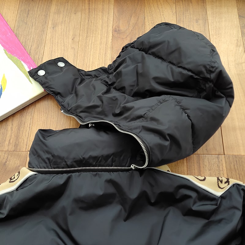 Пуховик Gucci More Logo On Sleeve "Black" фото № 4