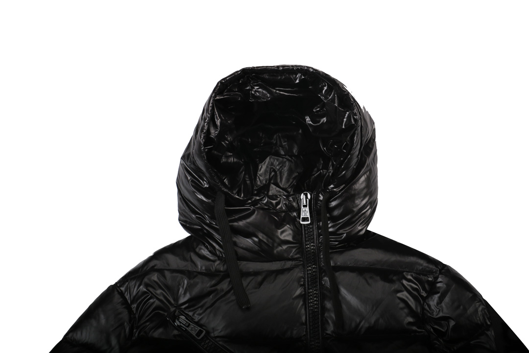 Пуховик Moncler Big Black Logo "Black" фото № 4