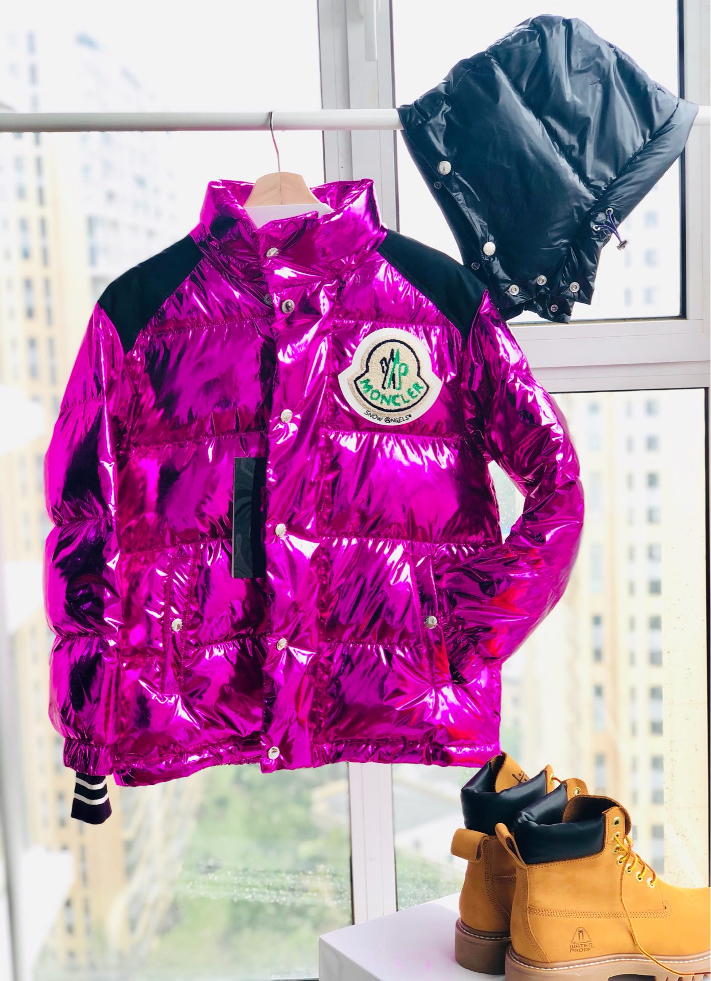 Пуховик Palm Angels x Moncler Big Label "Purple" фото № 2