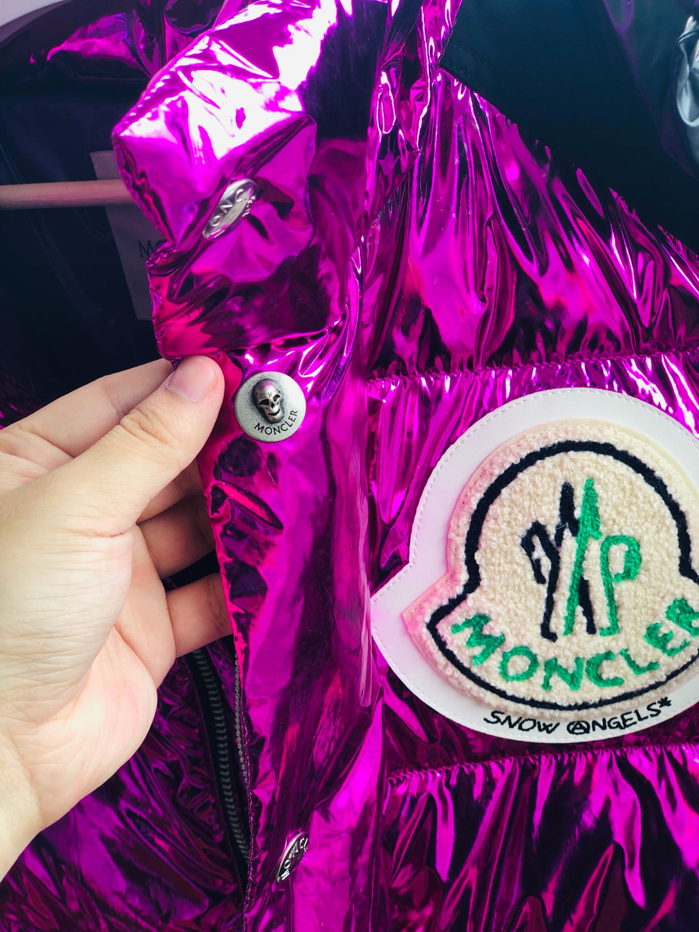 Пуховик Palm Angels x Moncler Big Label "Purple" фото № 7