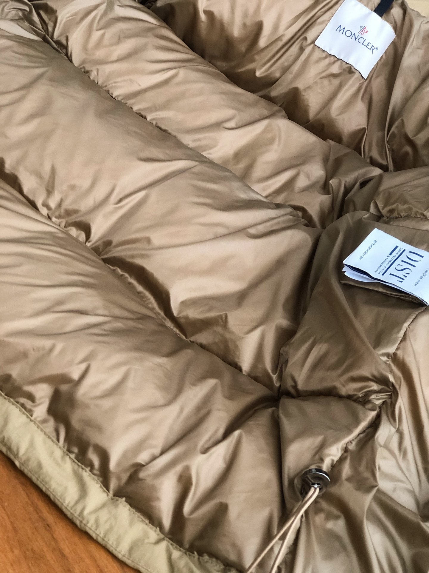 Пуховик Moncler Embroidery Brand "Brown" фото № 5