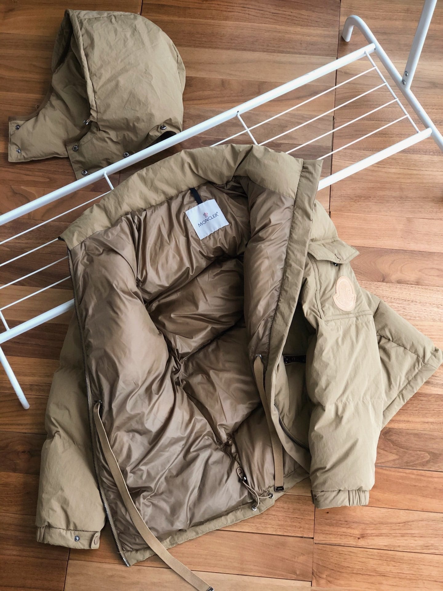 Пуховик Moncler Embroidery Brand "Brown" фото № 7