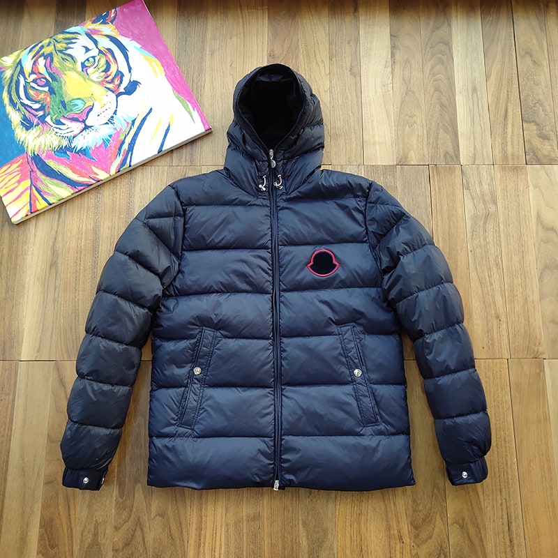 Пуховик Moncler Boucle Logo "Blue" фото № 4