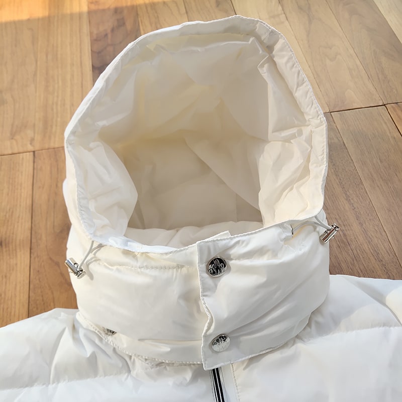 Пуховик Moncler Black Label On Sleeve "White" фото № 2