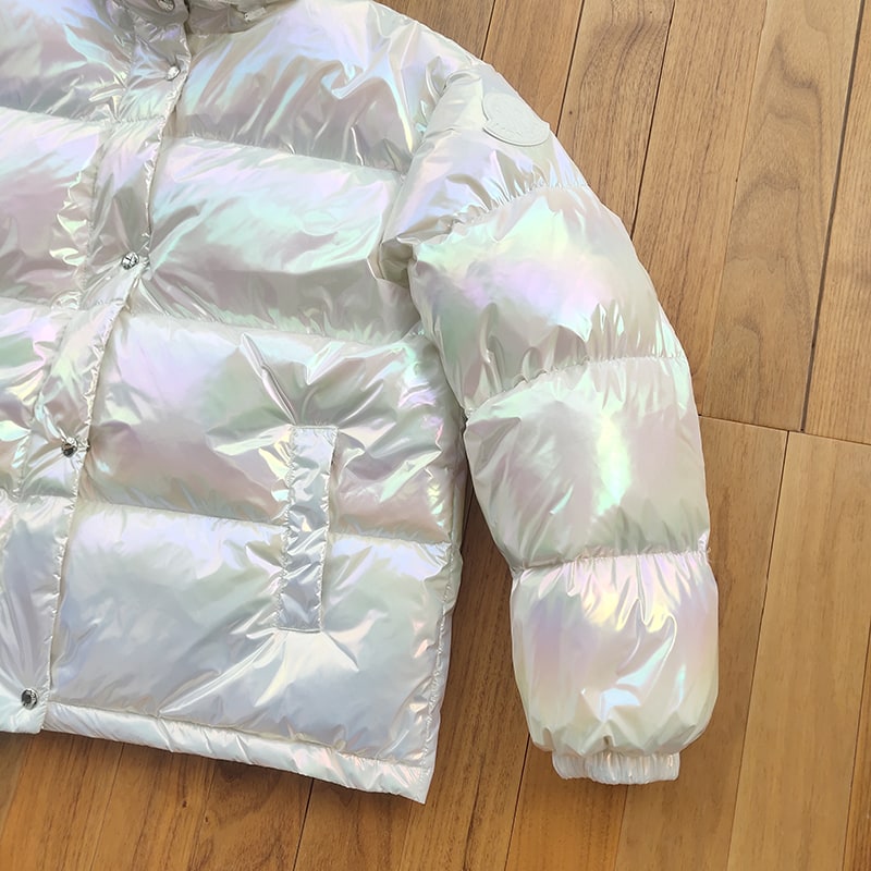 Пуховик Moncler Metallic "White" фото № 6