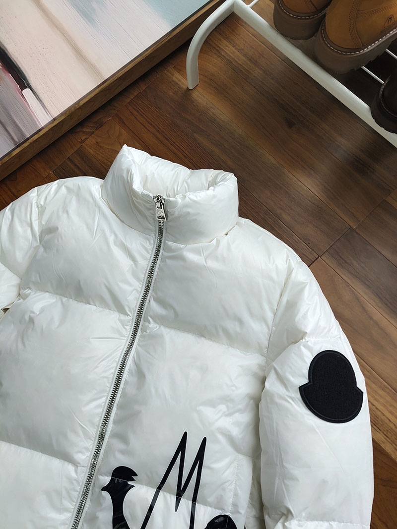 Пуховик Moncler Big M Terry Logo "White" фото № 3