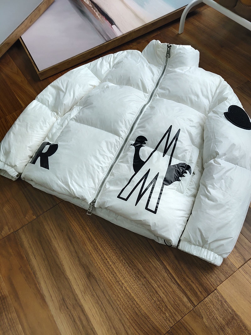 Пуховик Moncler Big M Terry Logo "White" фото № 4