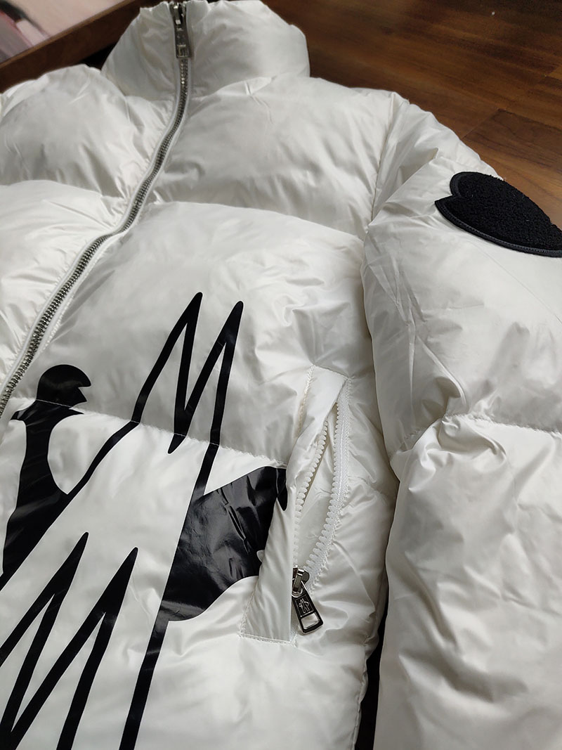 Пуховик Moncler Big M Terry Logo "White" фото № 9