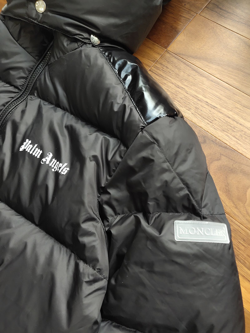 Пуховик Moncler x Palm Angles Bukle Lable "Black" фото № 7