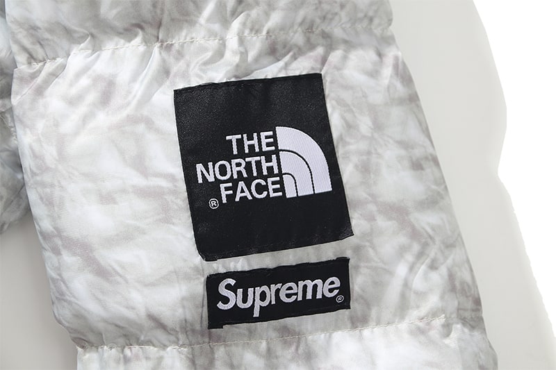 Пуховик Supreme x The North Face Paper Nuptse Jacket "Gray/Black" фото № 5