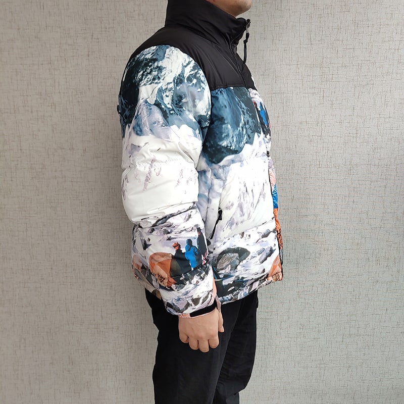 Пуховик The North Face Mountains "White/Black" фото № 5