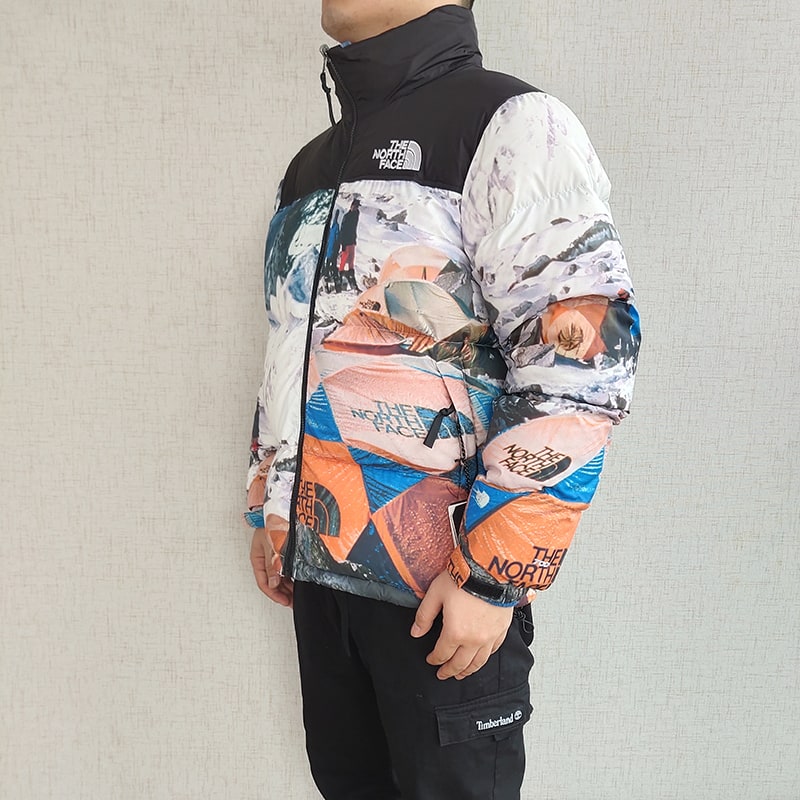 Пуховик The North Face Mountains "White/Black" фото № 7